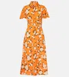 Emilia Wickstead Florencia Midi Dress In Orange