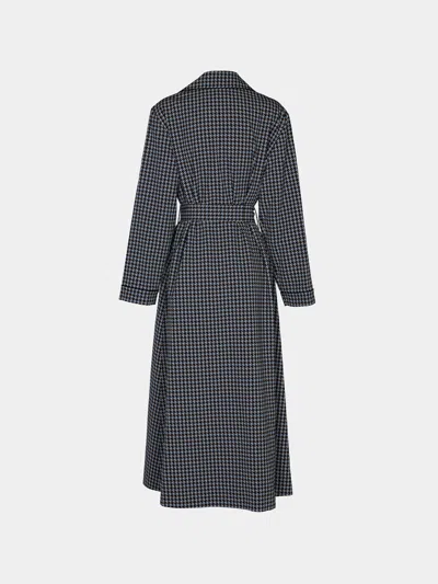 EMILIA WICKSTEAD GEORGETTE HOUNDSTOOTH ROBE SIZE: L