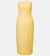 Emilia Wickstead Hailee Moiré Mikado Corset Dress In Yellow