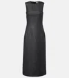 Emilia Wickstead Hartley Houndstooth Wool-blend Midi Dress In Gray