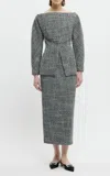 Emilia Wickstead Holden Tailored Bouclé Tweed Top In Black