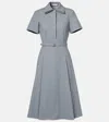 Emilia Wickstead Iwona Belted Midi Dress In Gray