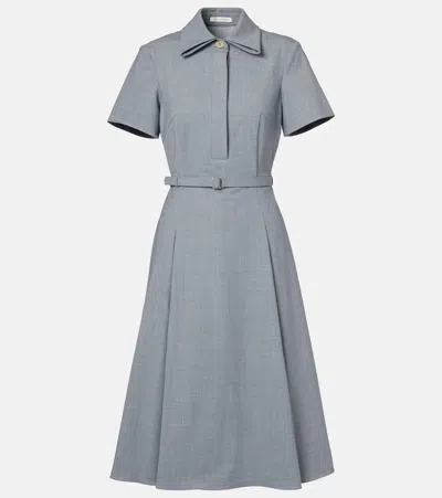 Emilia Wickstead Iwona Belted Midi Dress In Gray