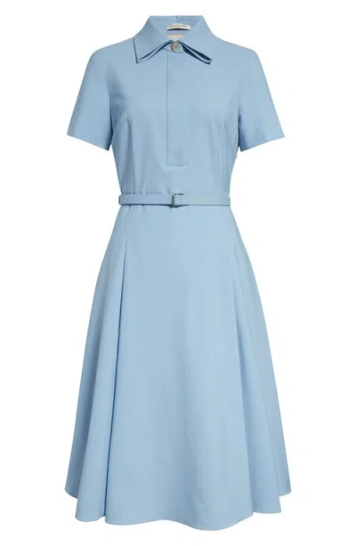 Emilia Wickstead Iwona Belted Midi Shirtdress In Blue
