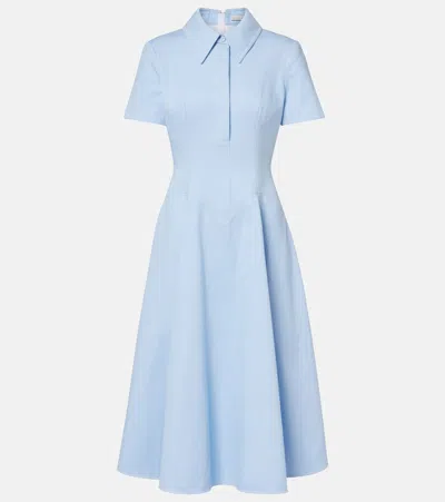 Emilia Wickstead Jody Bouclé Tweed Midi Dress In Blue