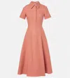 EMILIA WICKSTEAD JODY COTTON AND LINEN MIDI DRESS