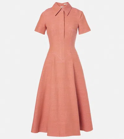 Emilia Wickstead Jody Cotton And Linen Midi Dress In Multicoloured