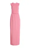 Emilia Wickstead Juulia Crepe Maxi Dress In Pink
