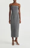 Emilia Wickstead Keeley Linen Sheath Maxi Dress In Grey