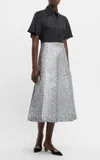 Emilia Wickstead Keiko Flutter Sleeve Silk Top In Black