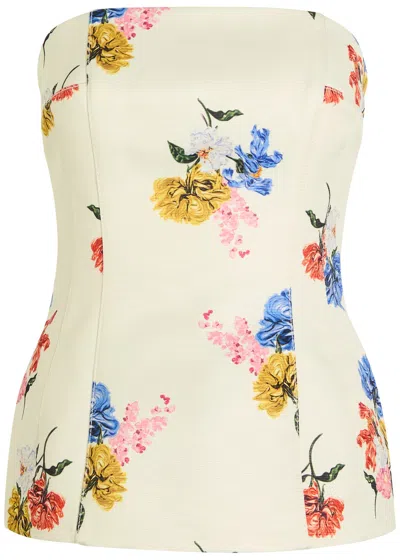Emilia Wickstead Kerina Printed Faille Top In Multi