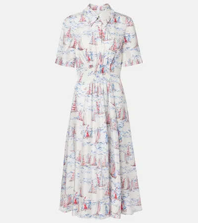 Emilia Wickstead Khloe Print Silk Midi Shirtdress In Multi