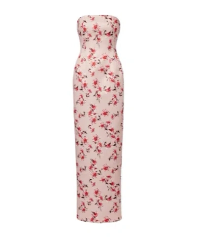 Emilia Wickstead Laelia Floral Gown In Pink