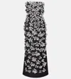 Emilia Wickstead Leilani Embellished Strapless Gown In Black