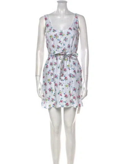 Pre-owned Emilia Wickstead Linen Mini Dress In White