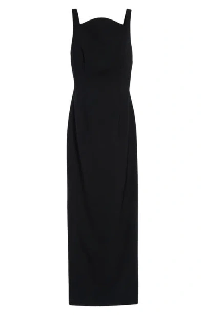 Emilia Wickstead Lipa Low Back Column Gown In Black