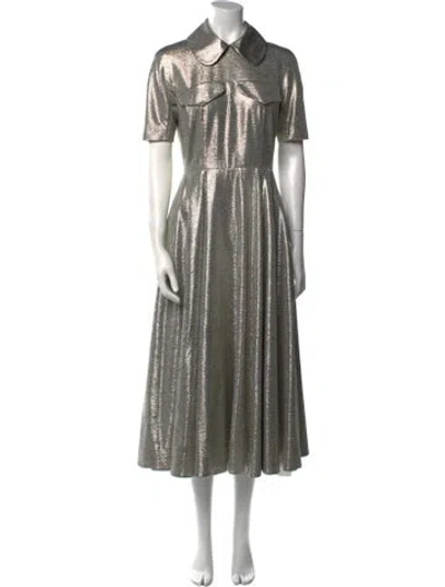 Pre-owned Emilia Wickstead Long Dress In Neutral