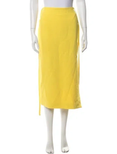 Pre-owned Emilia Wickstead Long Skirt In Yellow