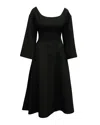 Emilia Wickstead Long-sleeve Dress In Black Polyester In Black