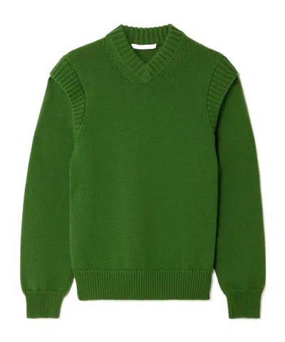 Emilia Wickstead Long Sleeve Pullover Sweater In Green