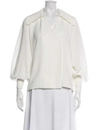 Pre-owned Emilia Wickstead Long Sleeve Top In Neutrals