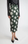 Emilia Wickstead Lorelei Floral Pencil Skirt In Green