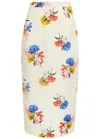 Emilia Wickstead Lorelei Floral-printed Faille Midi Skirt In Neutral