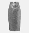 Emilia Wickstead Lorelei Pencil Skirt In Silver
