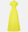 Emilia Wickstead Malinda Wool Crêpe Gown In Yellow