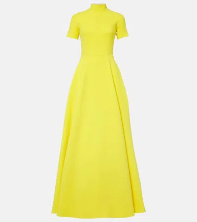 Emilia Wickstead Malinda Wool Crêpe Gown In Yellow