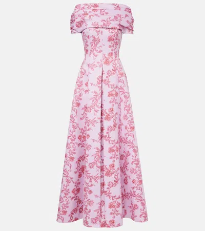 Emilia Wickstead Mara Floral Gown In Pink
