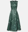 Emilia Wickstead Mara Floral Taffeta Midi Dress In White