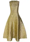 Emilia Wickstead Mara Metallic-effect Seersucker Midi Dress In Multi