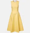 Emilia Wickstead Mara Moiré Mikado Midi Dress In Yellow