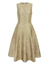 Emilia Wickstead Mara Textured Sleeveless Midi Dress In Gold
