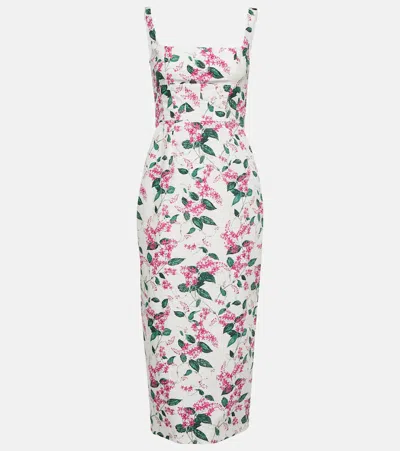 Emilia Wickstead Martel Cotton Midi Dress In Multicoloured
