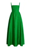 Emilia Wickstead Mathilde Silk-blend Gown In Green