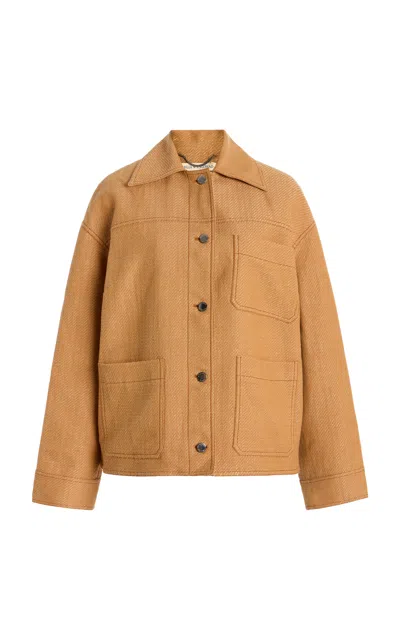 Emilia Wickstead Meline Cotton Jacket In Tan