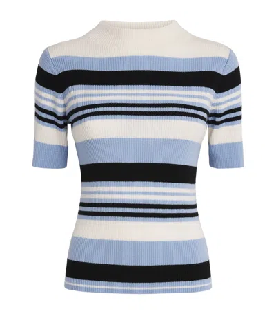 Emilia Wickstead Merino Wool Stripe Toma Sweater In Blue