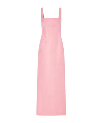 Emilia Wickstead Micheline Moire Gown In Pink