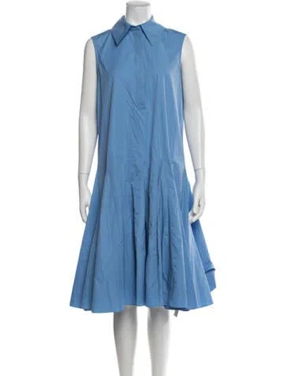 Pre-owned Emilia Wickstead Midi Length Dress In Blue