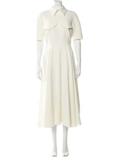 Pre-owned Emilia Wickstead Midi Length Dress In Neutrals