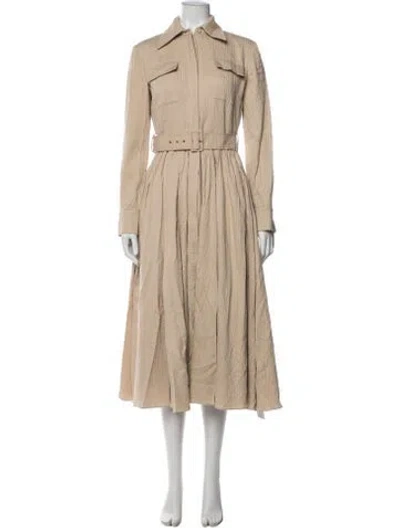 Pre-owned Emilia Wickstead Midi Length Dress In Neutrals