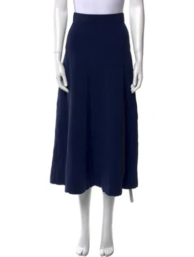 Pre-owned Emilia Wickstead Midi Length Skirt In Blue