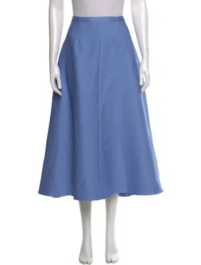 Pre-owned Emilia Wickstead Midi Length Skirt In Blue