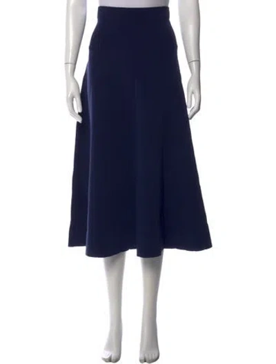 Pre-owned Emilia Wickstead Midi Length Skirt In Blue