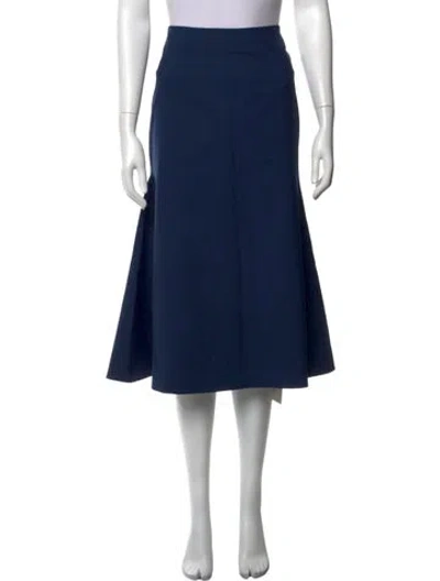 Pre-owned Emilia Wickstead Midi Length Skirt In Blue