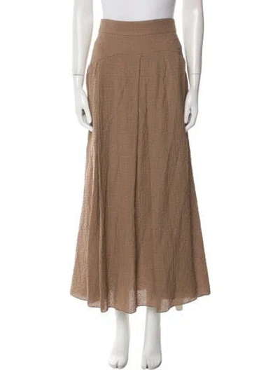 Pre-owned Emilia Wickstead Midi Length Skirt In Brown
