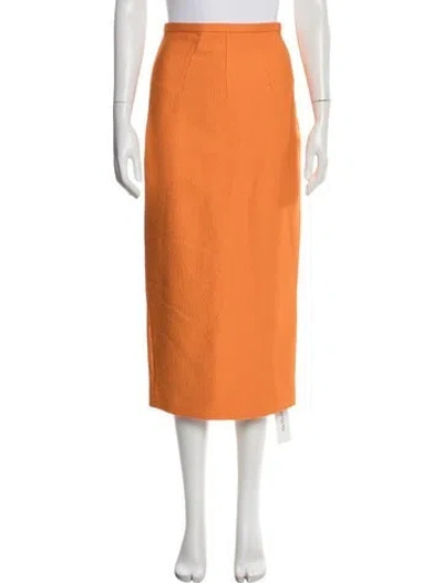 Pre-owned Emilia Wickstead Midi Length Skirt In Orange
