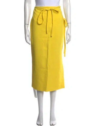 Pre-owned Emilia Wickstead Midi Length Skirt In Yellow